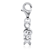 Sex Word Shaped Silver Charms CH-51